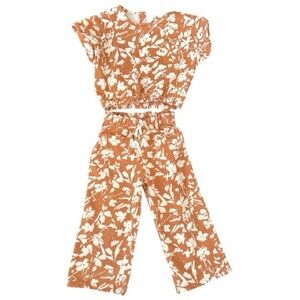 Jessica Simpson toddler girl two piece matching set outfit floral cropped